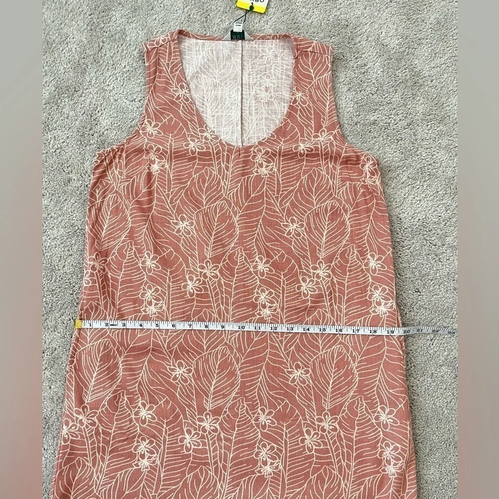 Orvis Womens Floral Sleeveless Linen blend Dress Small Coastal Grandma Lagenlook - Picture 10 of 12